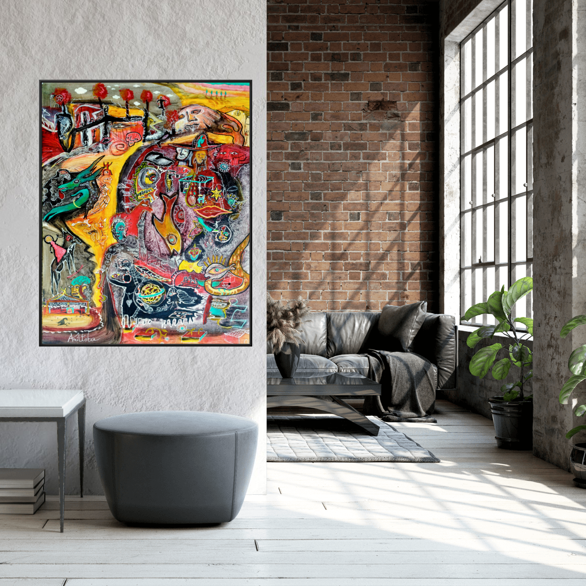 Canva print : "Gold blood fire"