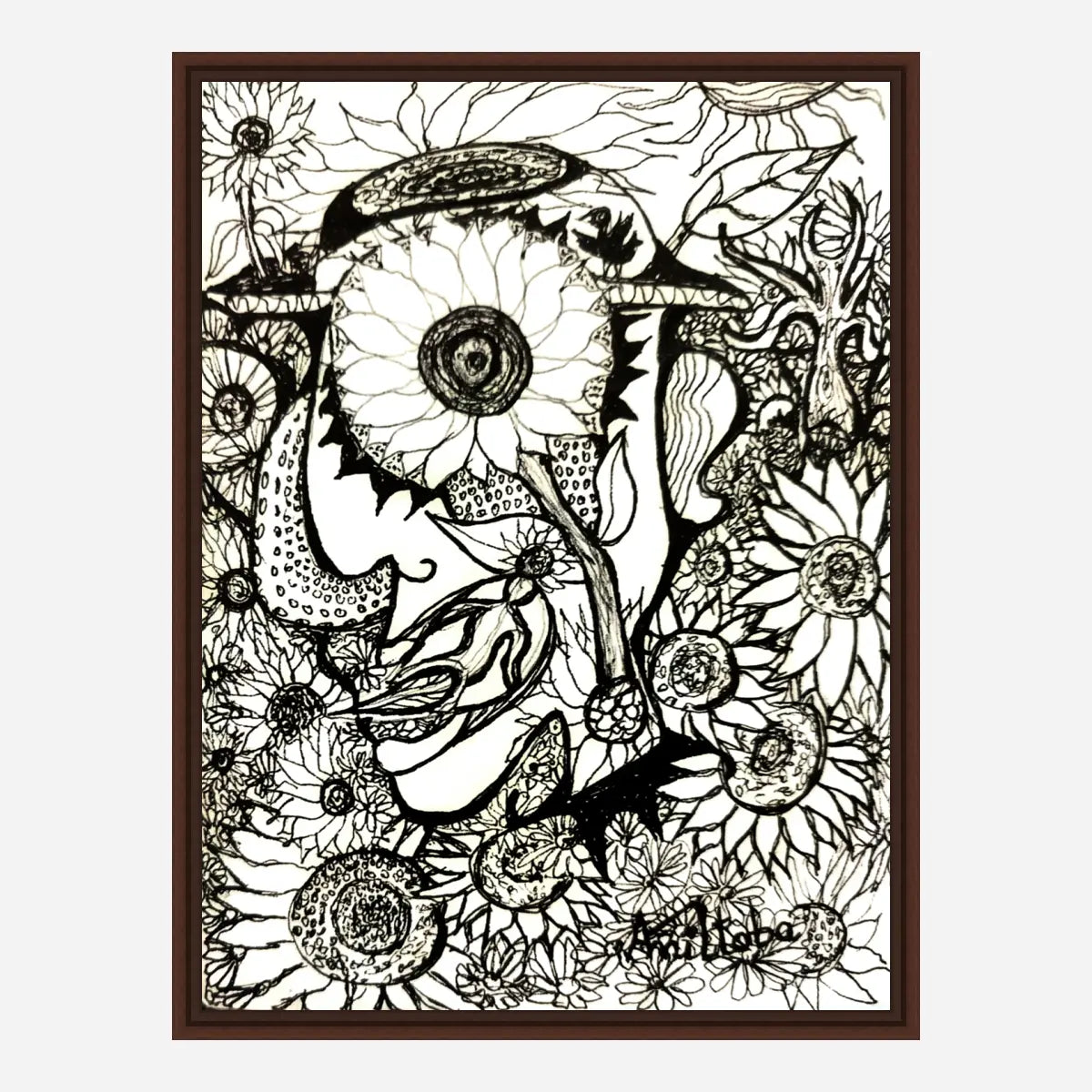 Canva print : "The sunflower man"