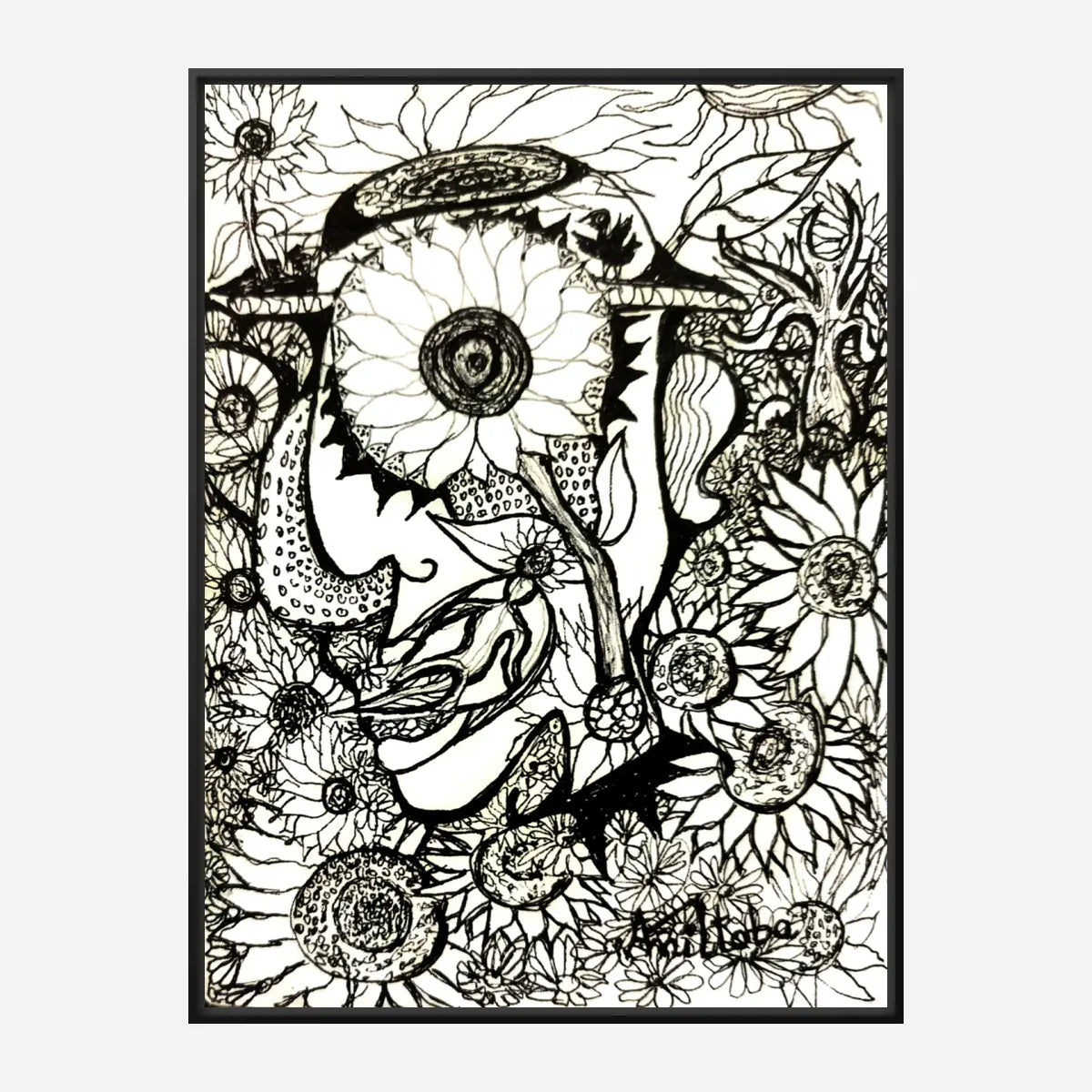 Canva print : "The sunflower man"