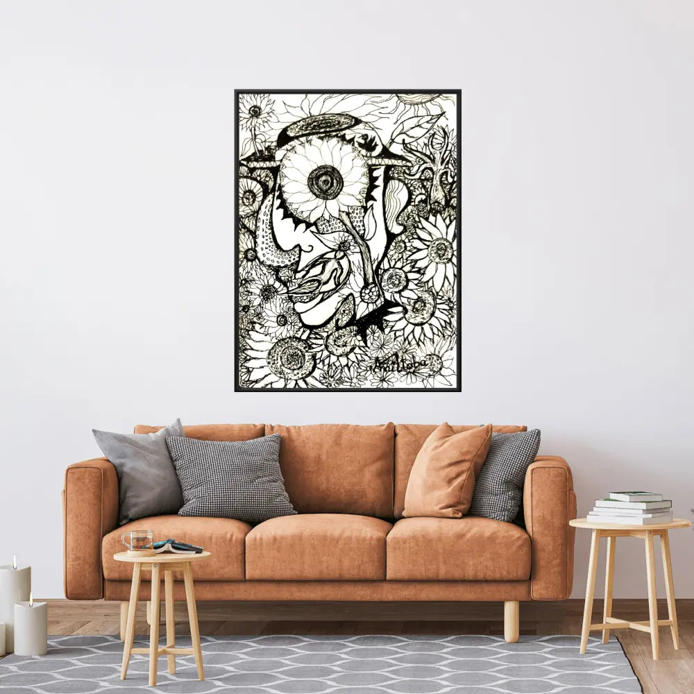 Reproduction sur toile : "L'homme tournesol"