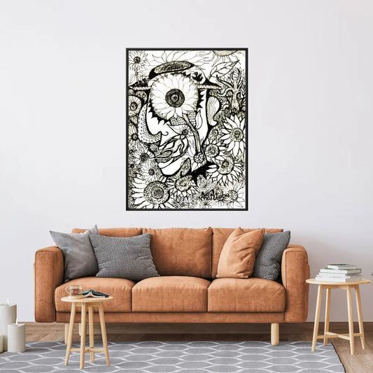 Canva print  : "The sunflower man"